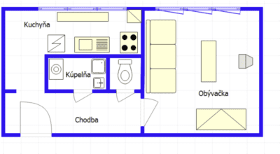 Prenájom, jednoizbový byt Košice, 32m2, Terasa - 6